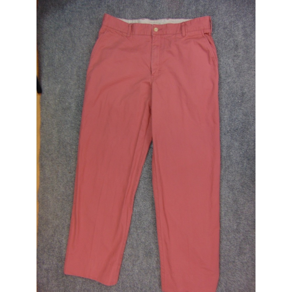 Bills Khakis Pants Mens 34x31 Red Chino Straight Fit Flat Front Made in USA - Picture 2 of 10